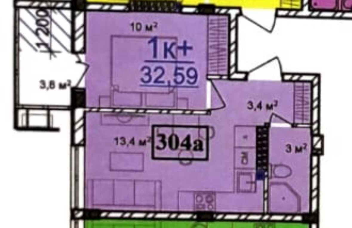 Продам 1-комн. ЖК Мариинский, газовый дом, рядом парк