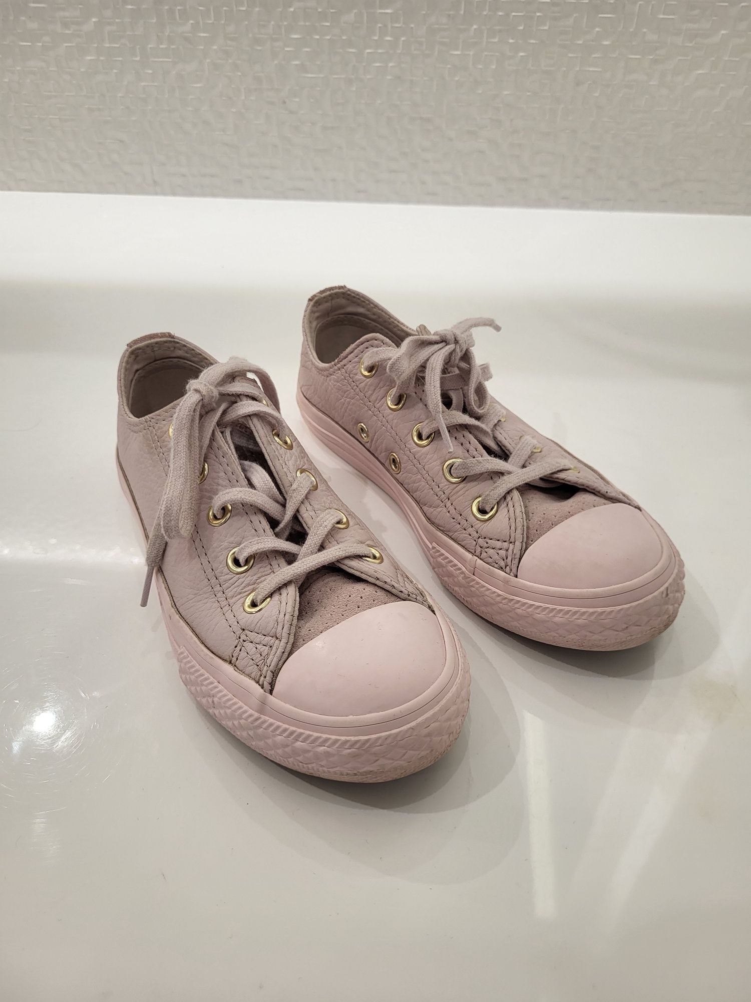 Buty Converse 31,5 skóra naturalna różowe róż trampki sneakersy