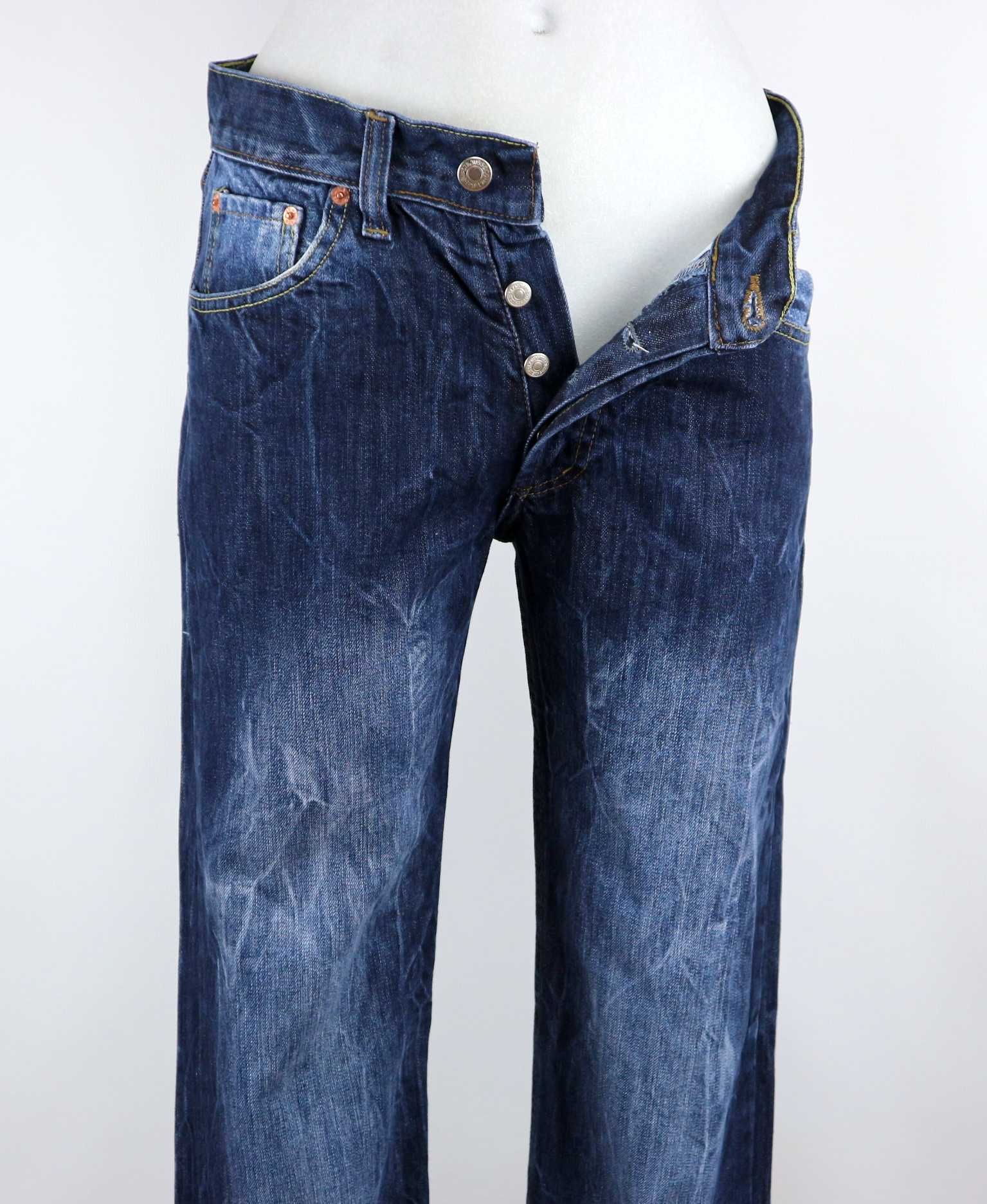 Levis 501 spodnie jeansy W31 L34 pas 2 x 39 cm