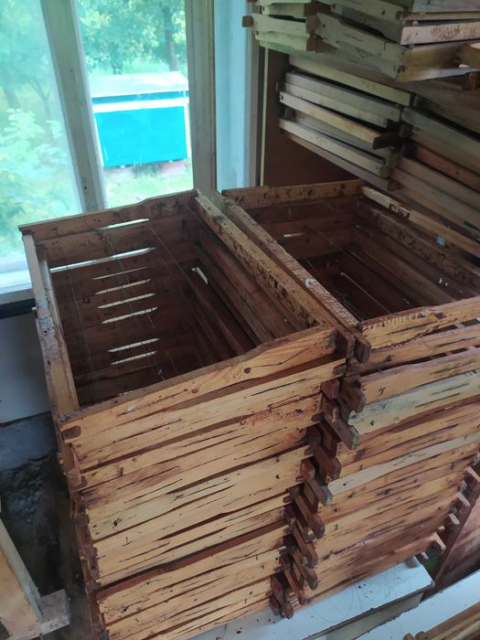 вулик український лежак дадан з бджолами і сам вулик, рамки