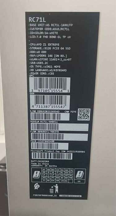 ASUS ROG ALLY 512GB + Capas + Dock Type-C — 500€ (valor fixo)