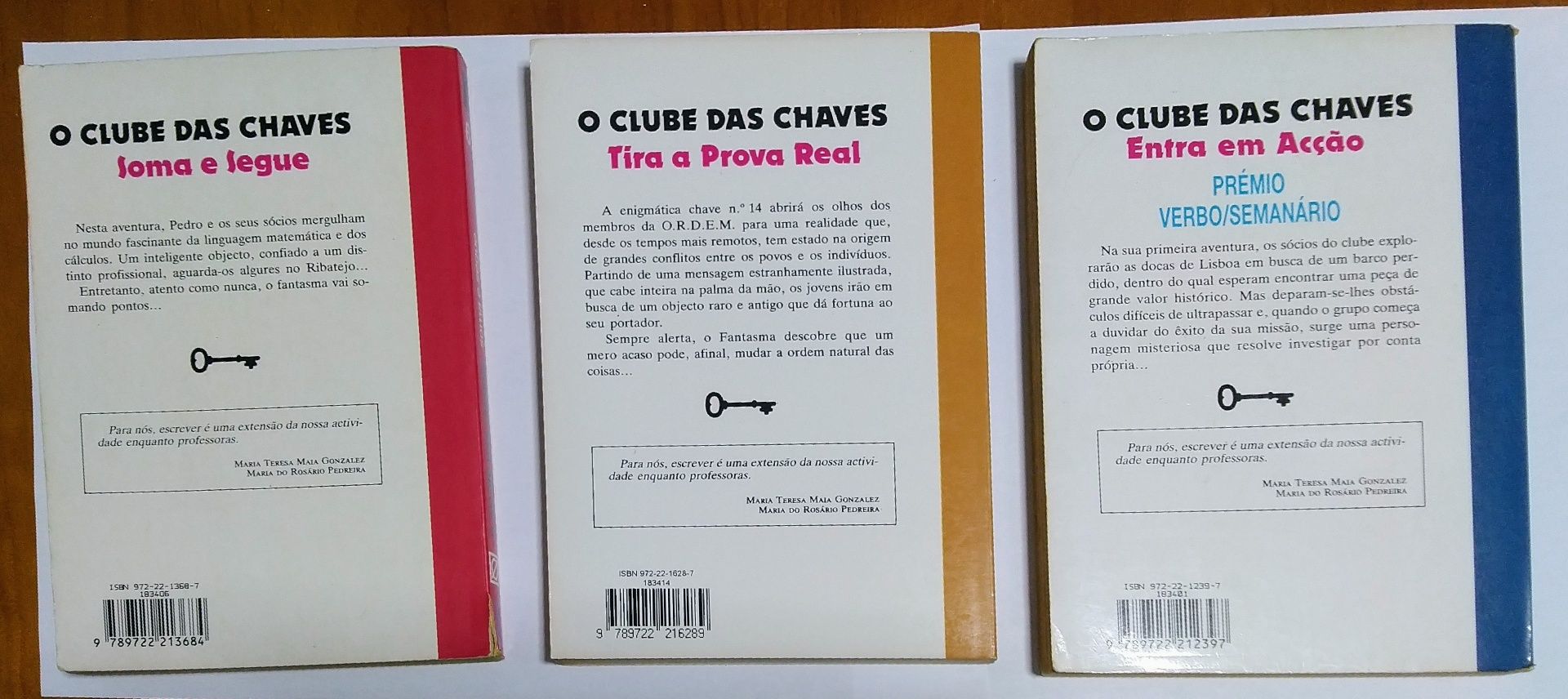 O Clube das Chaves, 3 livros infantis da editora Verbo.1991/94.