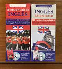 Cartões vocabulário Inglês gramática e empresarial + cd