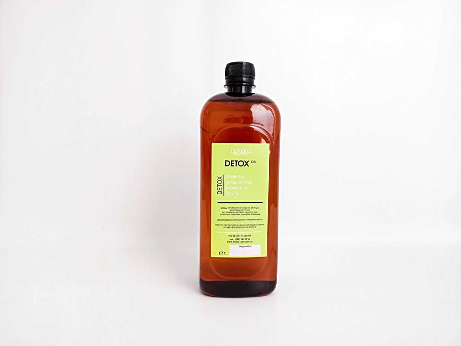 Масажна олія Detox oil ( зелена кава & зелений чай) TM Leneris 1000 мл