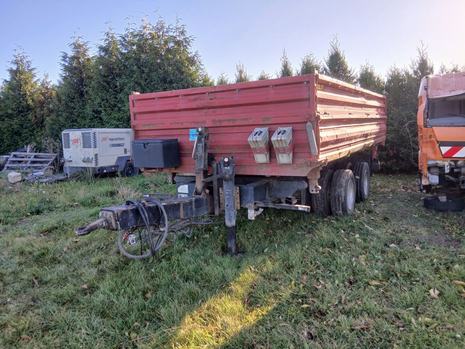 Przyczepa wywrotka tandem 3 strony niska