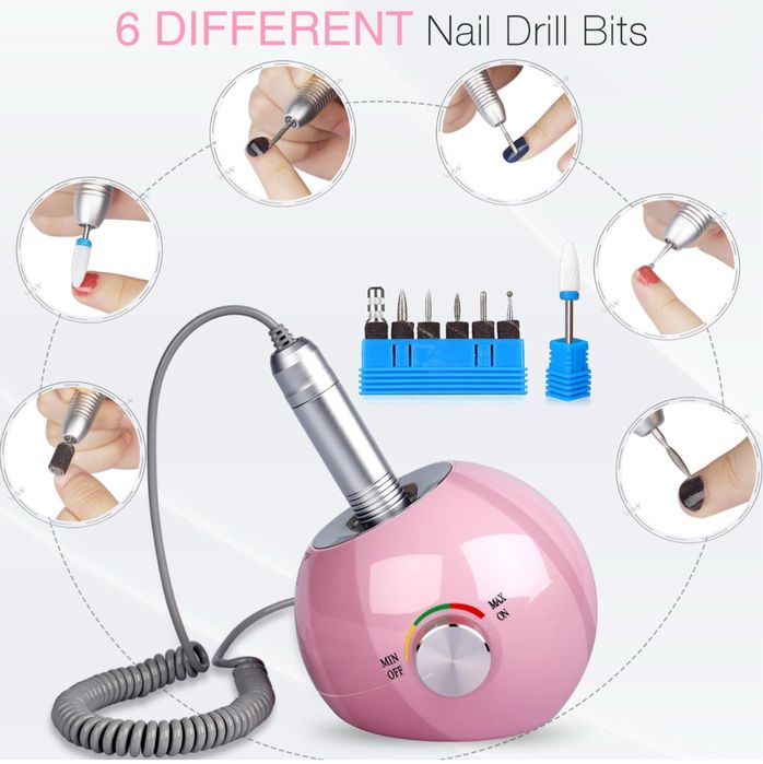 AZ GOGO Profi frezarka do paznokci, zestaw elektryczny, 30000 obr./min