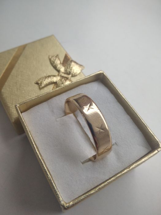 Złota obrączka grawerowana Warmet złoto 583 rozmiar 31   166