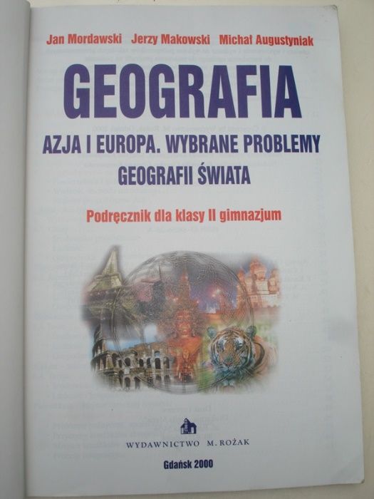 Geografia. Azja i Europa, podrecznik dla II klasy gimnazjum