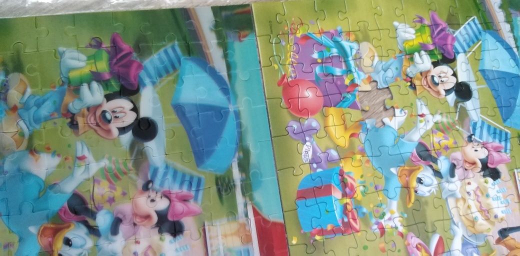 Puzzle, 3D, scooby doo, myszka Miki, zestaw