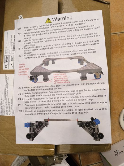 Base máquina de lavar