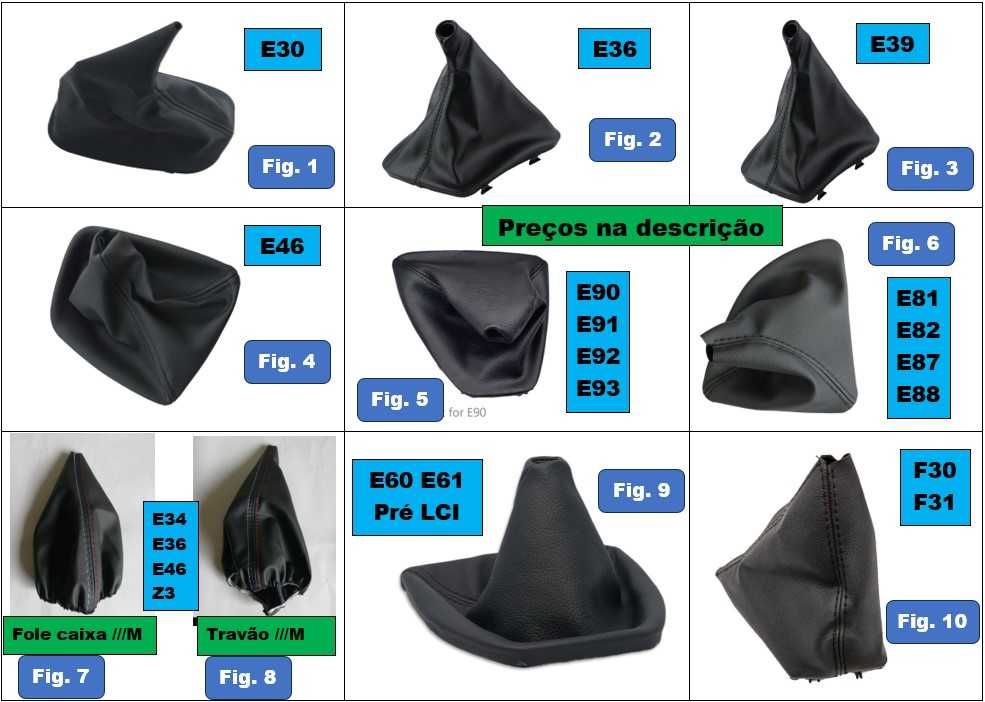 Manete Moca mudanças curtas ou longas todos os modelos BMW