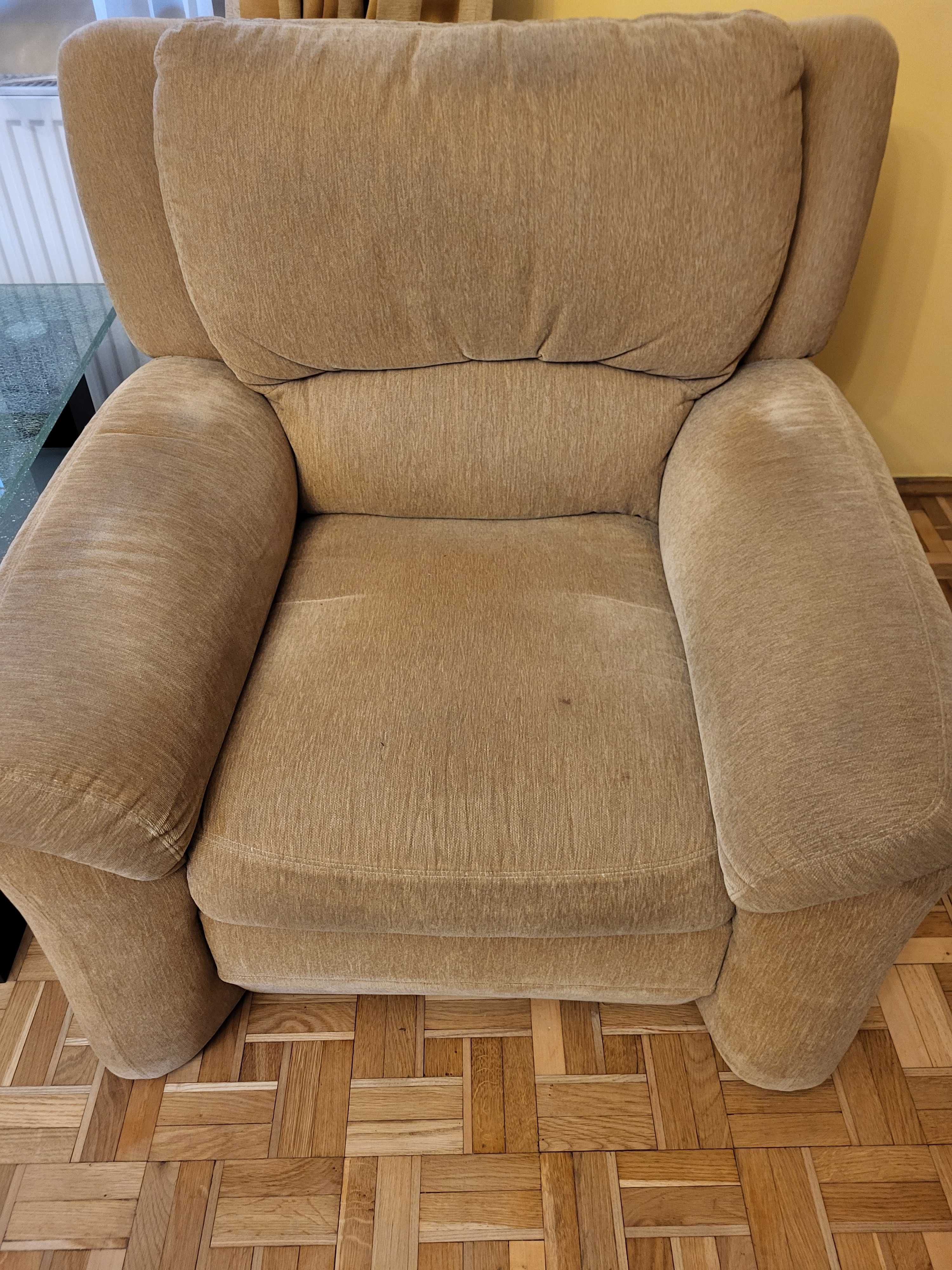 Dwa duże fotele tapicerowane