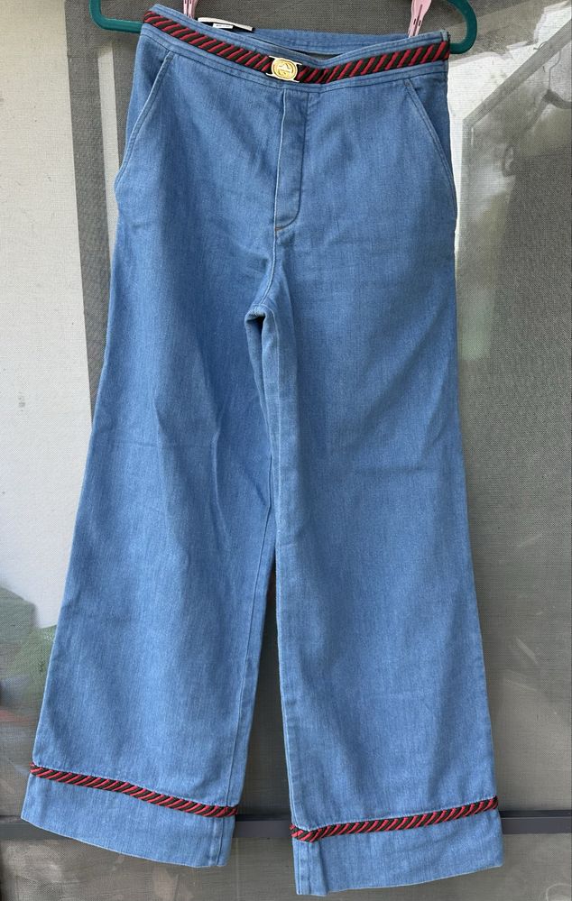 Джинси Gucci Web Trim Wide-Leg