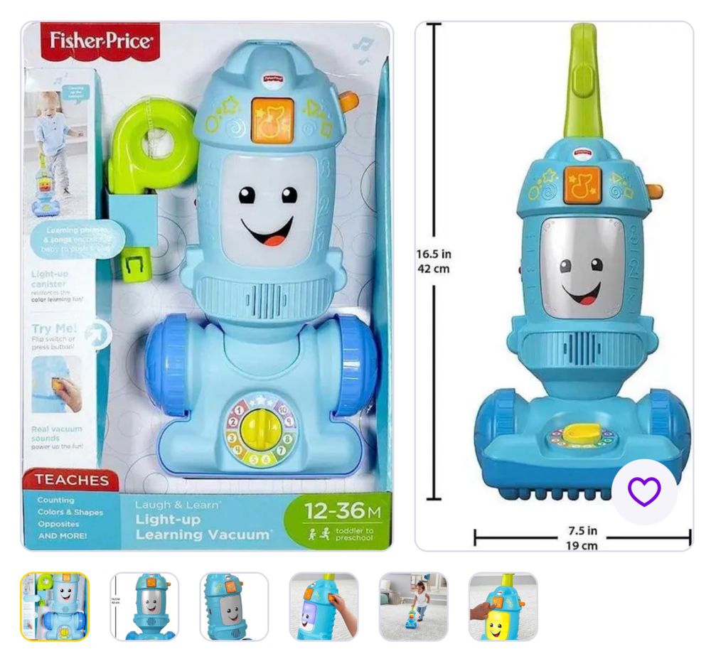 Розвиваюча іграшка пилосос fisher price