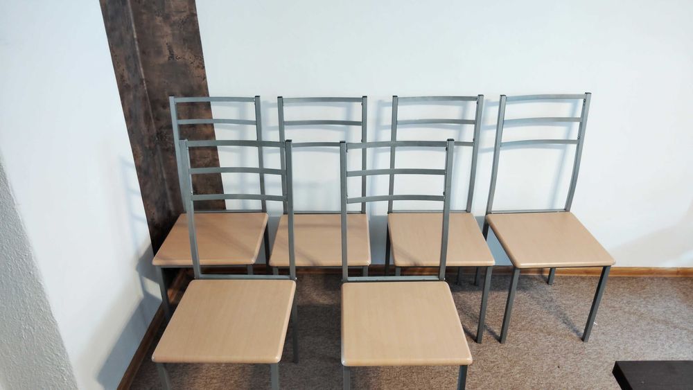 Krzesła  metalowe 6 sztuk