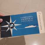Antigo bilhete 1962 companhia nacional de navegação