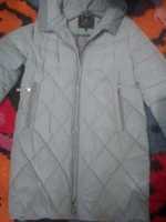 Куртка зимова бірюзового кольору, екопух, ідеал