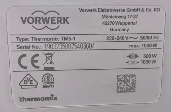 THERMOMIX TM5 BEZPŁATNA WYSYŁKA Varoma Cook Key Cookido Termomix Tm6