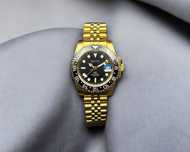 zegarek męski seikomod gmt master złoty