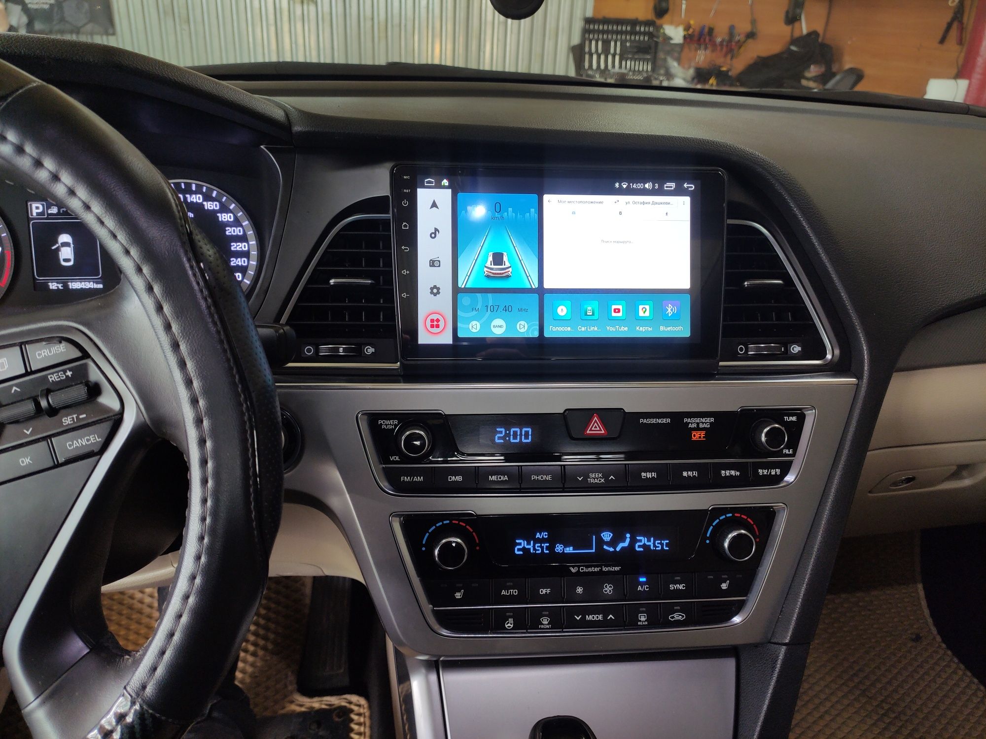 Магнитола мощная Hyundai Sonata 2015-2018, QLED +CarPlay 4G слот.