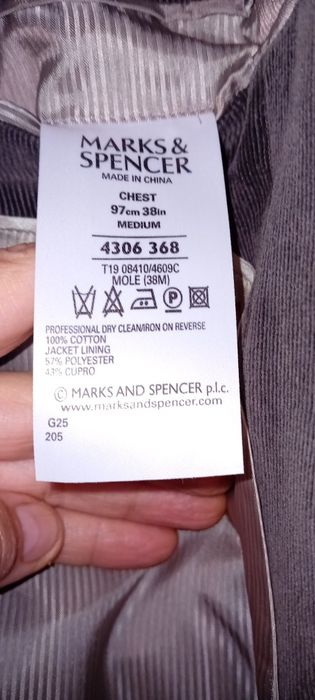 Marynarka meska sztruksowa Marks & Spencer