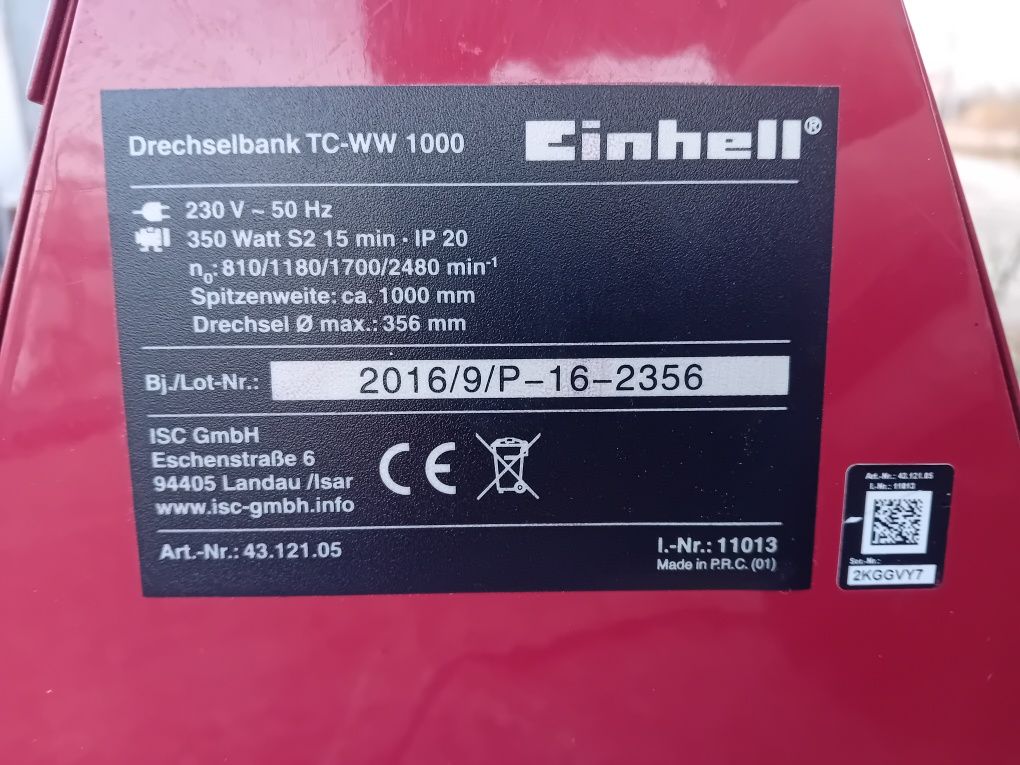Torno para madeira Einhell