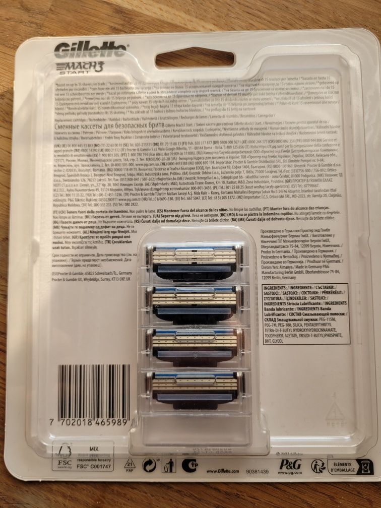 Gillette Mach 3 wkłady 4 szt