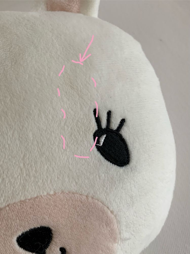 Pluszak królik miś H&M biały różowy przytulanka