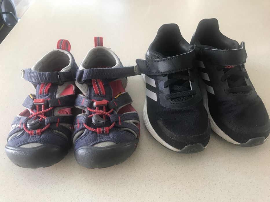 Sandałki Keen + buty sportowe adidas