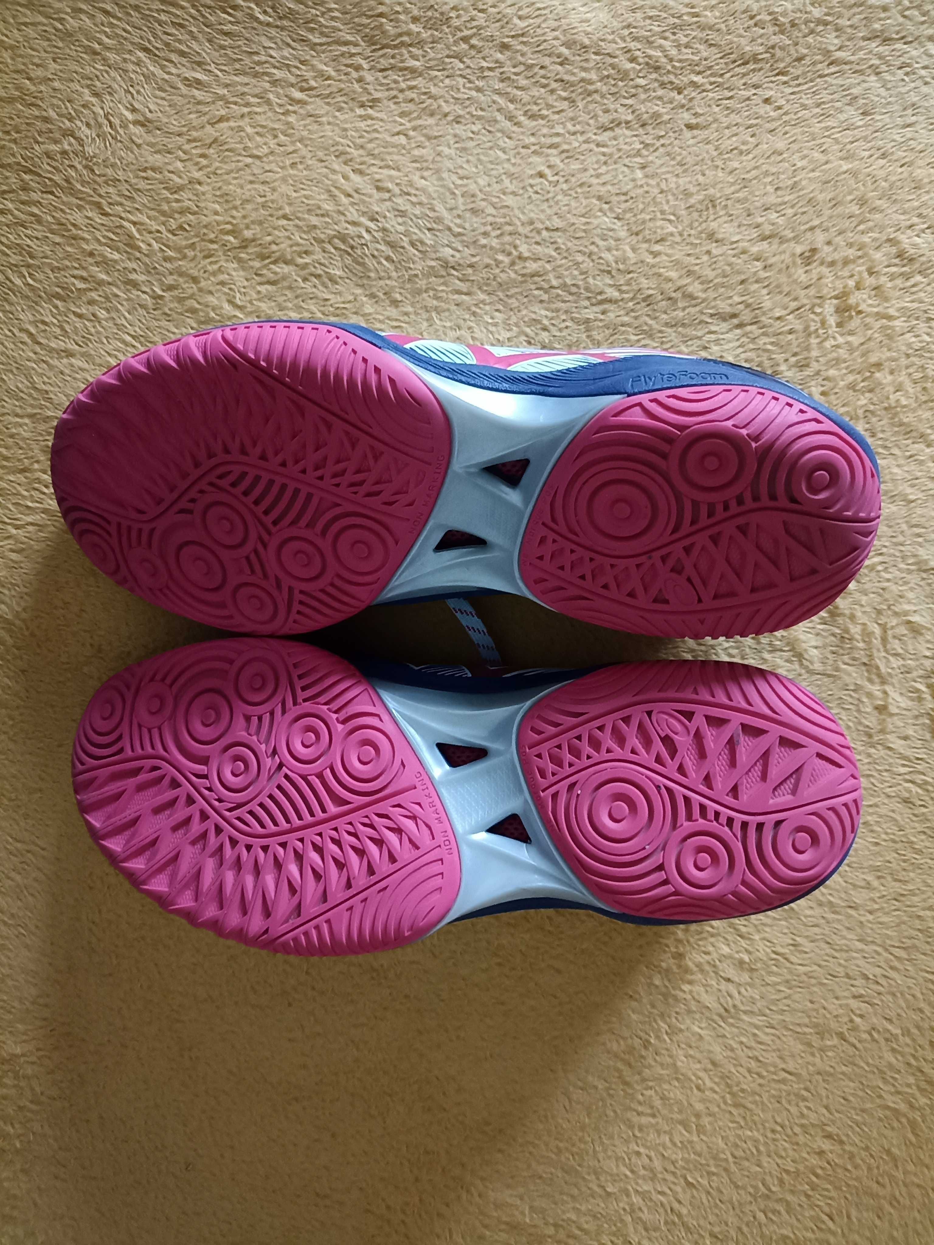 buty ASICS damskie 40.5 / 25.75 cm niebiesko- różowe NOWE