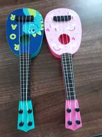 Zabawkowe ukulele dla dzieci 2 sztuki dla chłopca i dziewczynki