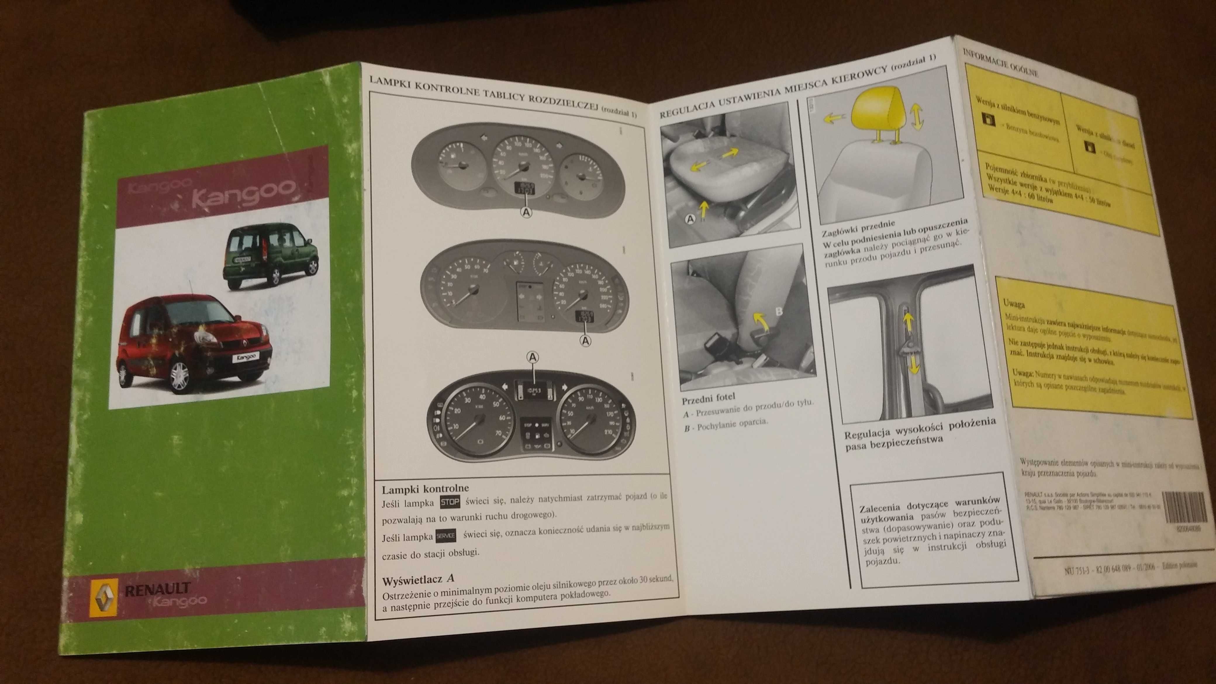 Instrukcja obsługi etui Renault Kangoo 2003-08