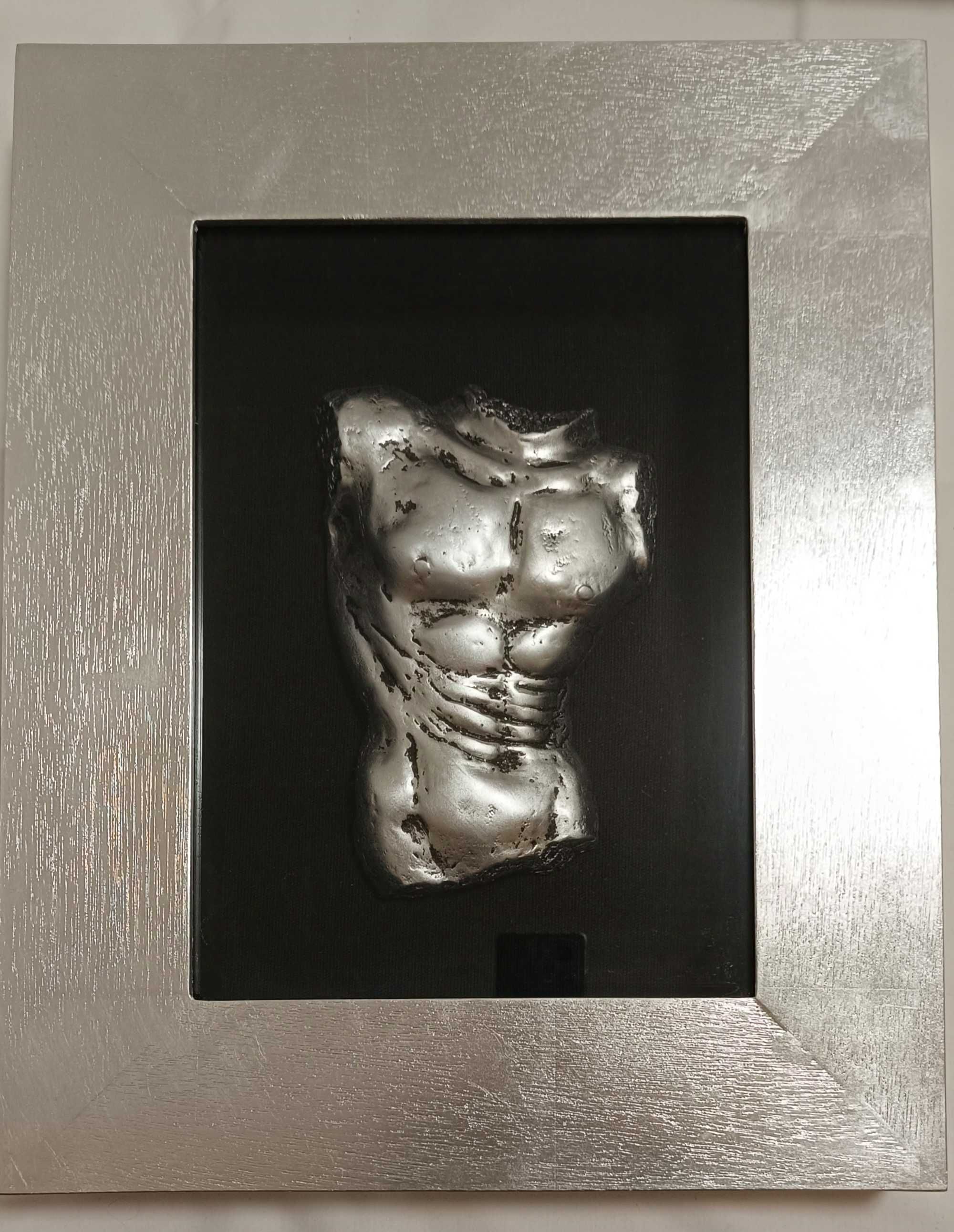 Obra de arte escultura homem e mulher em quadro decorativo