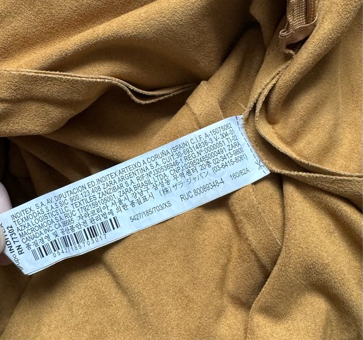 Спідниця Zara розмір XS-S замшева юбка