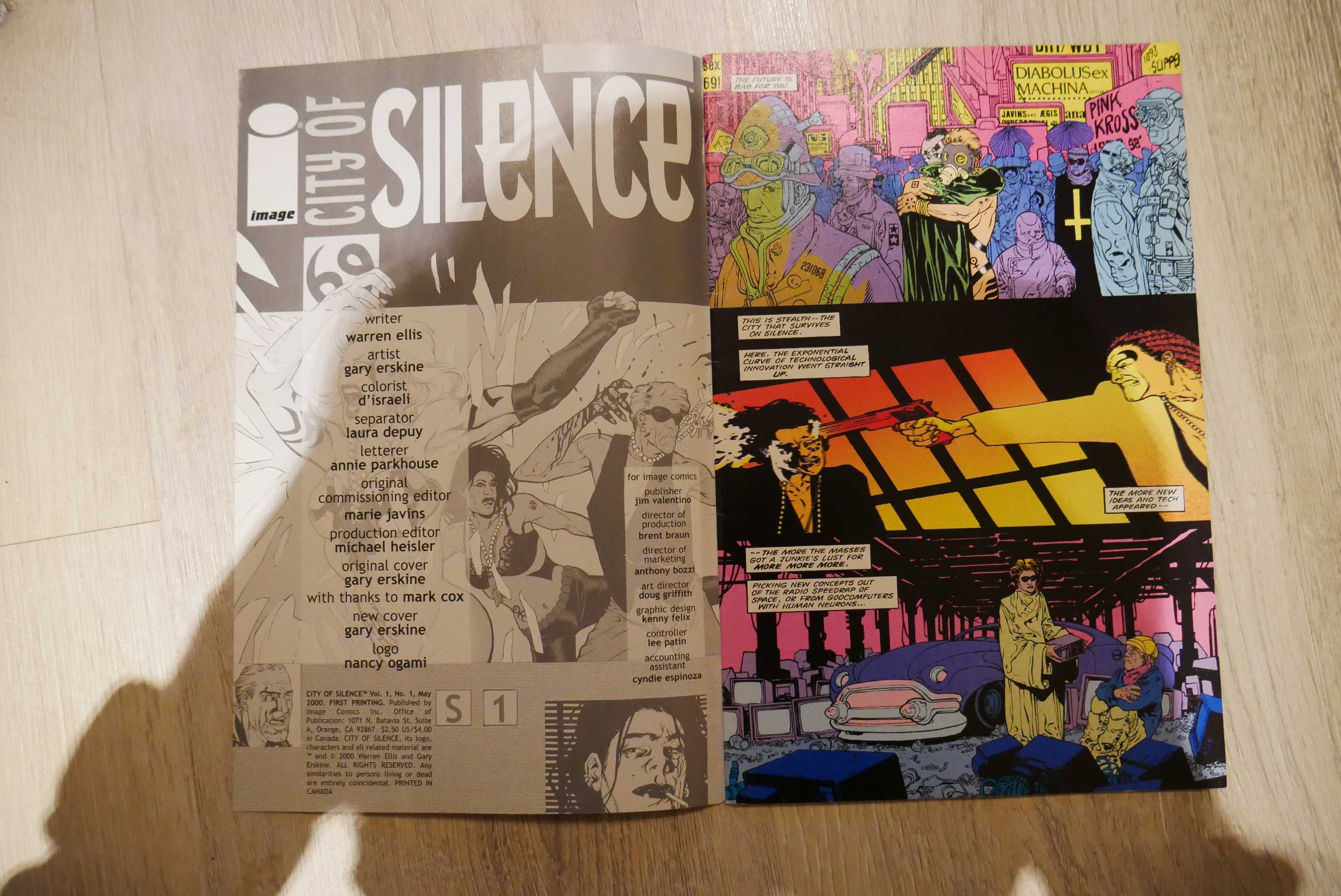 Komiks City Of Silence 2000 Warren Ellis, Gary Erskine stare komiksy