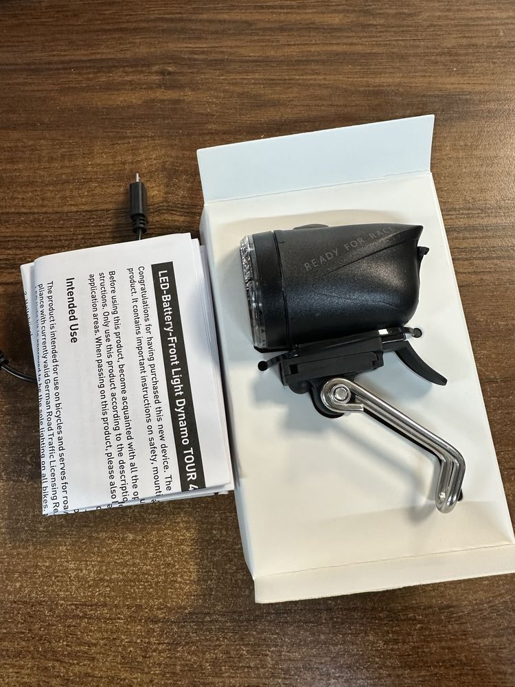 Nowa lampa przód rowerowa CUBE Ready for race USB  na blotnik
