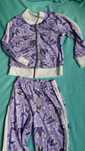 Komplet dres dla dziewczynki welurowy bluza spodnie 110 116 Nowy