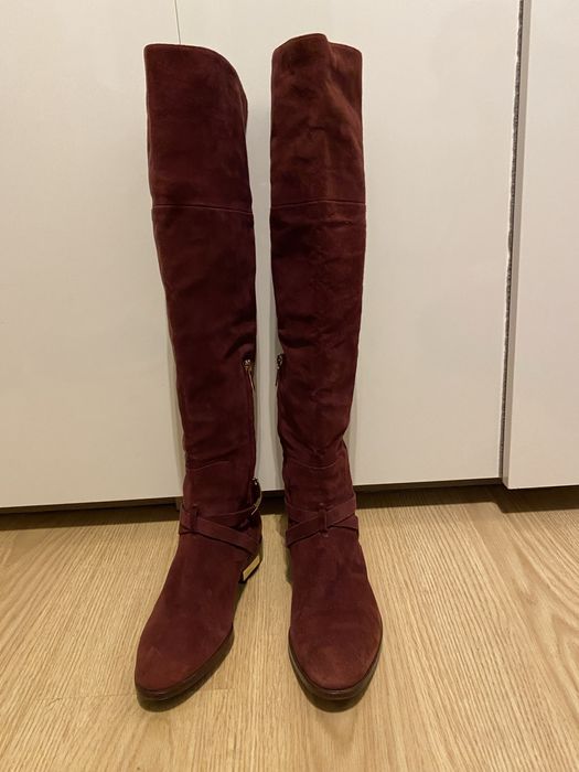 Kozaki skórzane Christian Dior rozmiar 38/38,5 kolor burgund