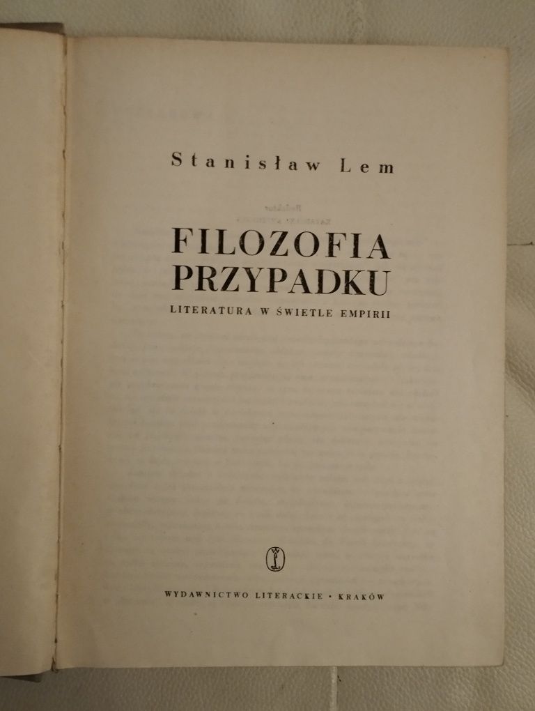 Stanisław Lem filozofia przypadku