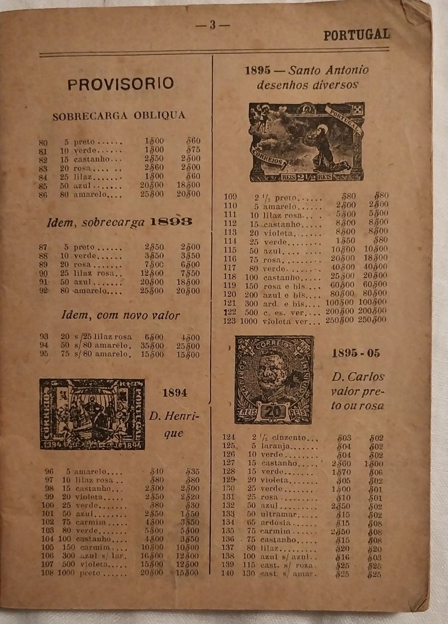 Catálogo  de selos postais de Portugal e colónias  de 1924