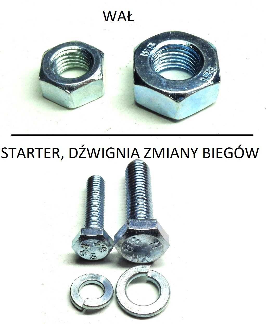 Komplet śrub ocynkowanych silnik motorynka Pony M2