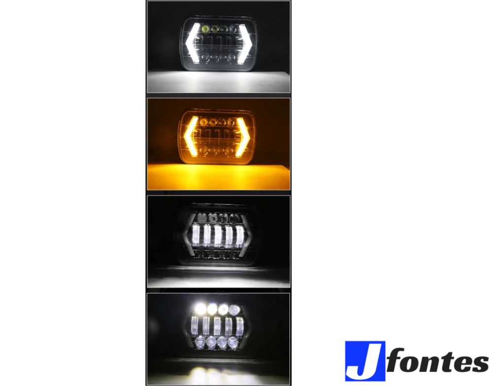 Farolins LED Universais- Jeep Wrangler, Patrol, Hilux, Cherokee, XJ