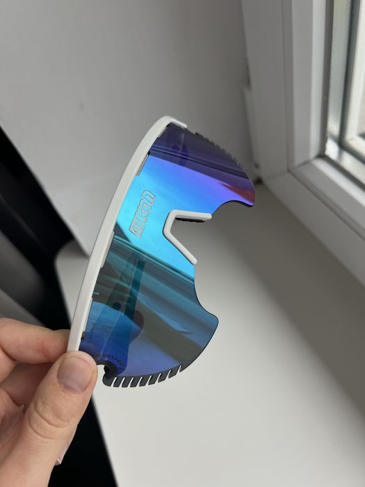 Okulary kolarskie rowerowe Scicon Aerowing lustrzane szkla niebieskie