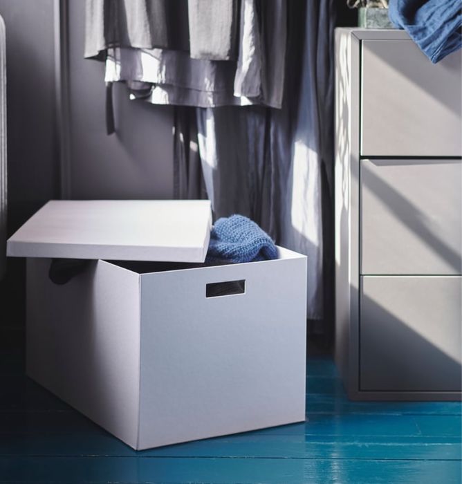 Ikea Tjena Pojemnik z pokrywka 2 szt 35x50x30cm Przechowywanie Zabawki