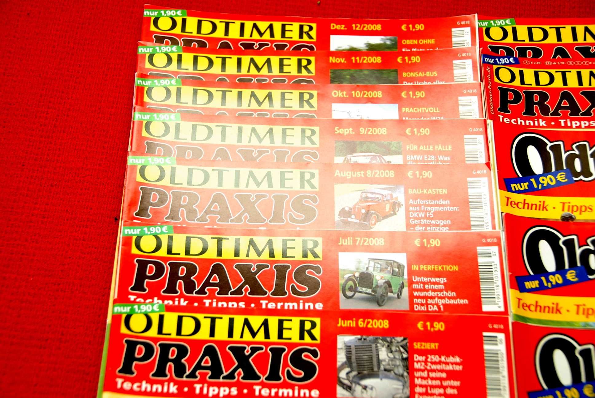 12 x OLDTIMER PRAXIS czasopismo motoryzacyjne w j. niemieckim z 2008r