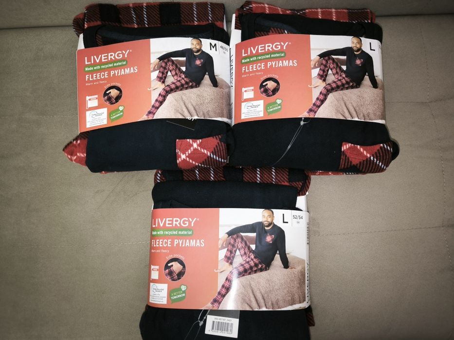 Piżama męska - polarowa, rozmiar M