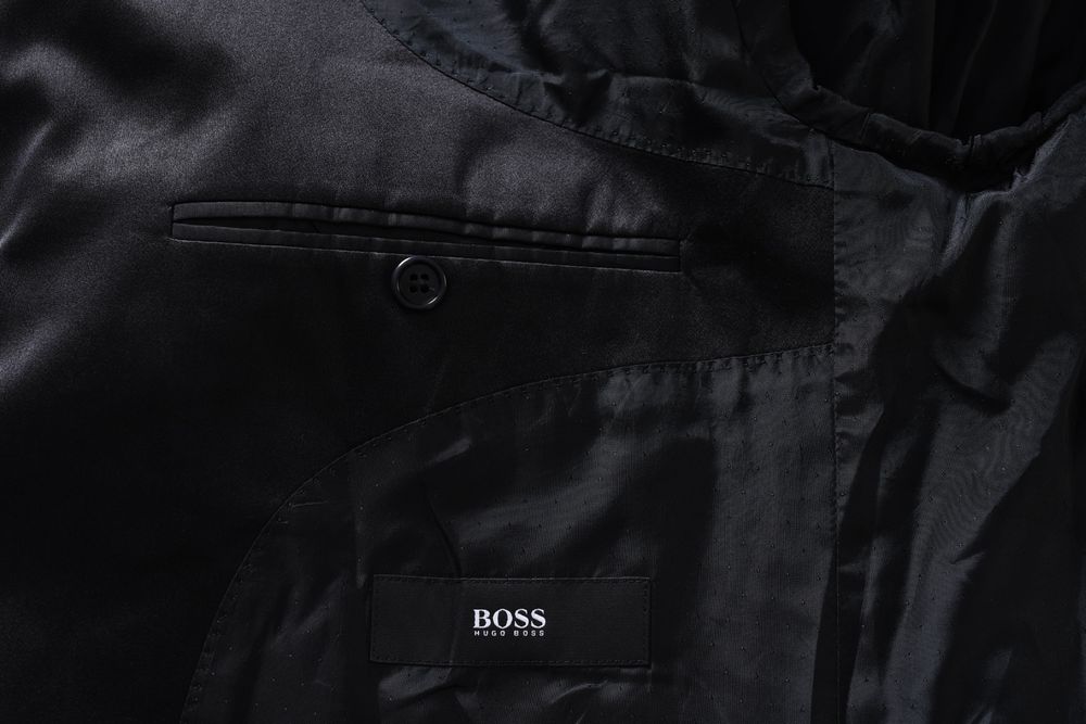 HUGO BOSS LANIFICIO CERRUTI marynarka smokingowa 100% wełna r. 52