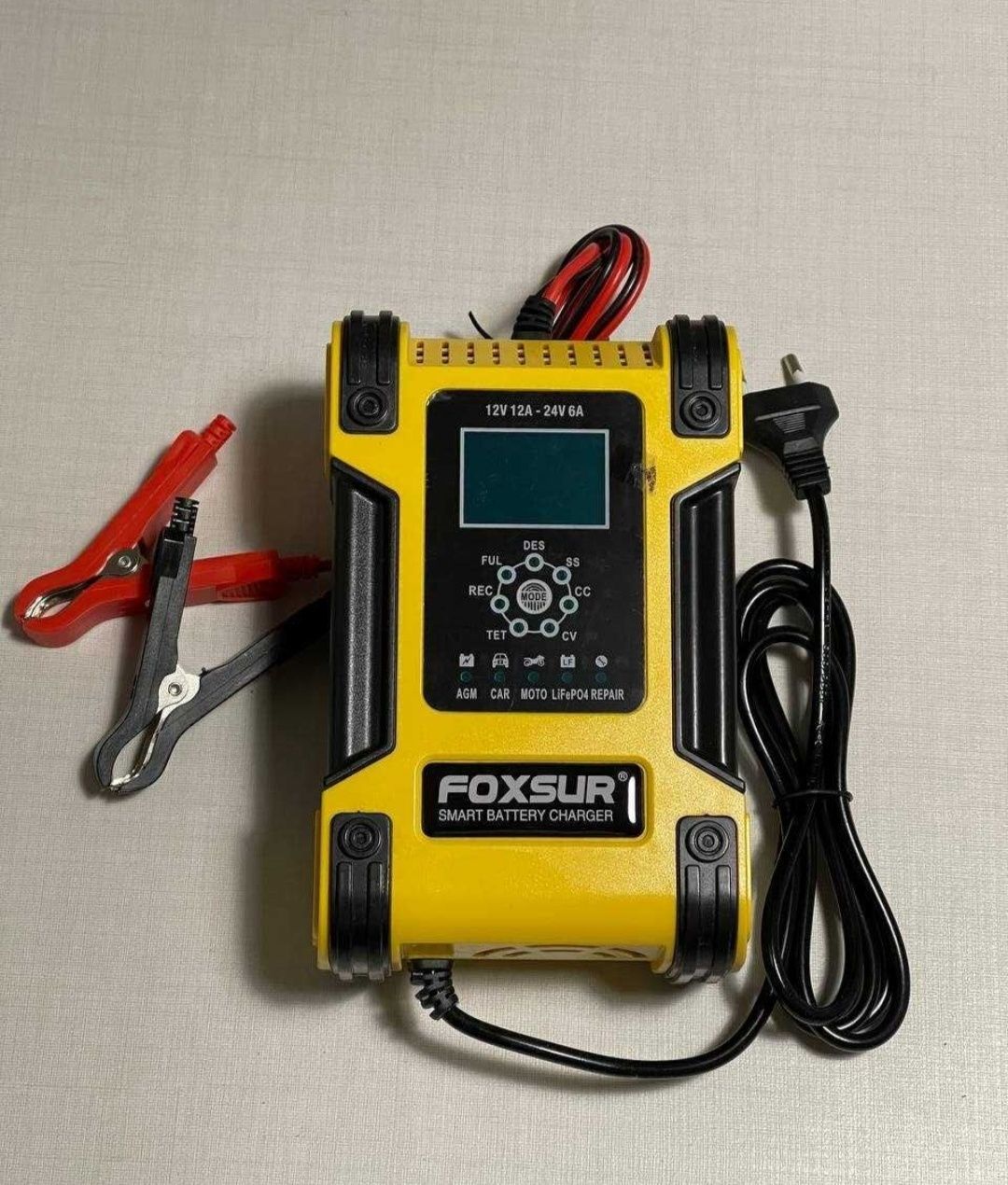 Автоматичний імпульсний зарядний пристрій Foxsur 12V-24V 12A