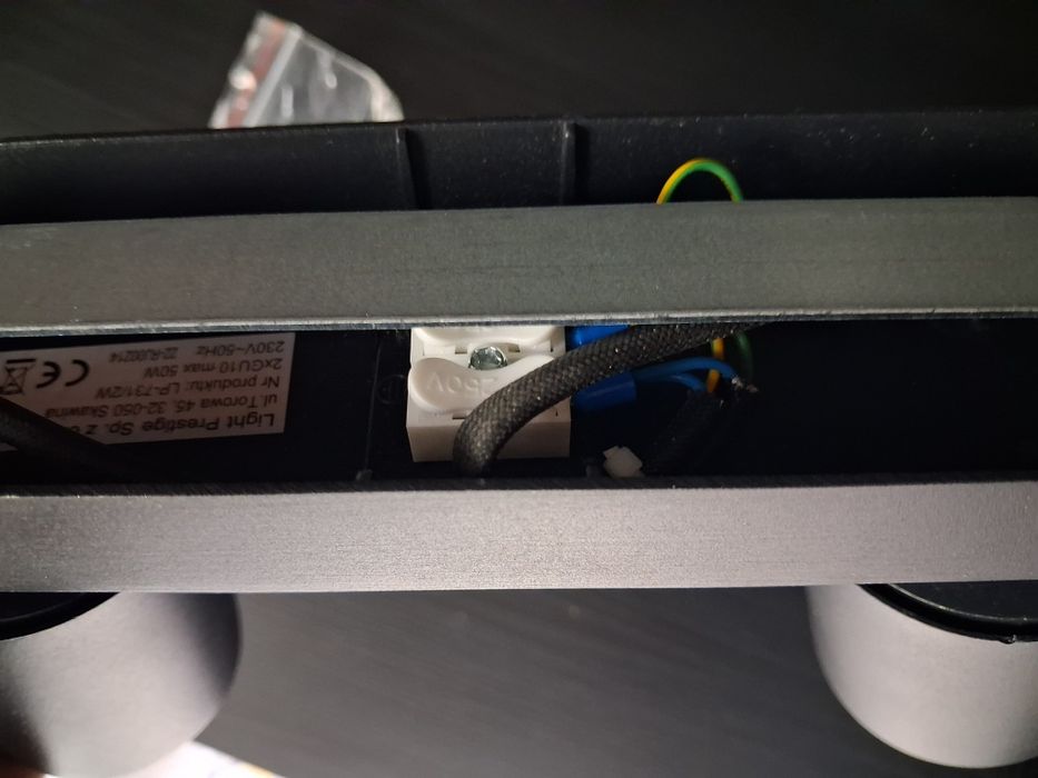 Lampa sufitowa Czarna Podwójna NOWOCZESNA