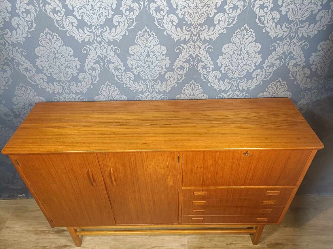 Duńska komoda tekowa, sideboard, komoda prl